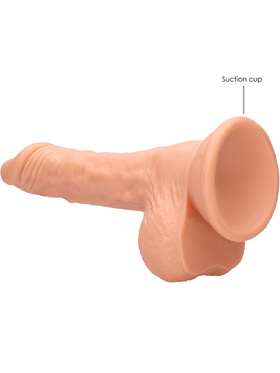 RealRock Skin: Realistic Dildo with Balls, 19 cm, ljus