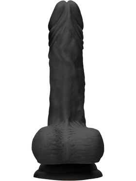 RealRock Skin: Realistic Dildo With Balls, 22 cm, svart