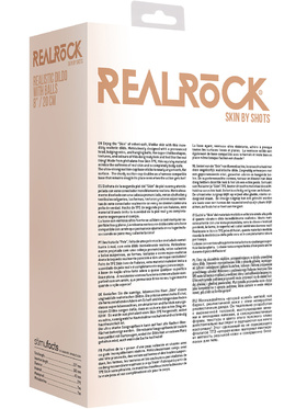 RealRock Skin: Realistic Dildo With Balls, 22 cm, ljus