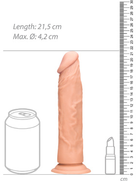 RealRock Skin: Realistic Dildo, 21.5 cm, ljus