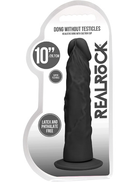 RealRock Skin: Realistic Dildo, 27 cm, svart