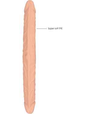 RealRock Skin: Double Dong, 36 cm, ljus