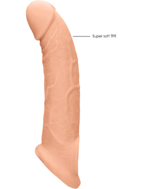 RealRock Skin: Penis Extender with Rings, 22 cm, ljus