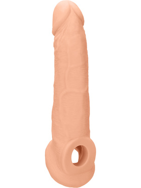 RealRock Skin: Penis Extender with Rings, 22 cm, ljus