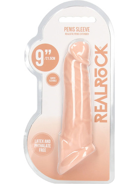 RealRock Skin: Penis Extender with Rings, 22 cm, ljus