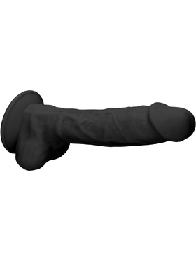 RealRock Ultra: Silicone Dildo / Dual Density, 18 cm, svart