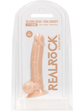 RealRock Ultra: Silicone Dildo / Dual Density, 18 cm, hudfärgad