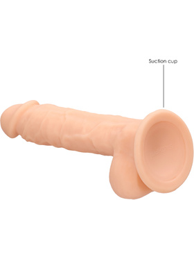 RealRock Ultra: Silicone Dildo / Dual Density, 18 cm, hudfärgad