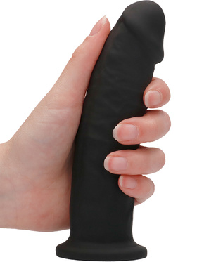 RealRock Ultra: Silicone Dildo / Dual Density, 15 cm, svart