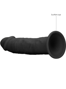 RealRock Ultra: Silicone Dildo / Dual Density, 15 cm, svart