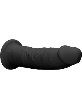 RealRock Ultra: Silicone Dildo / Dual Density, 19 cm, svart