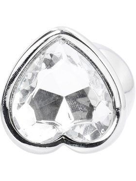 Rich: Love Heart Diamond Plug, silver