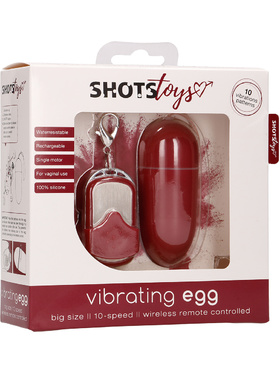 Shots Toys: Wireless Vibrating Egg, stor, röd