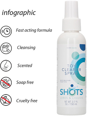 Shots Lubes & Liquids: Toy Cleaner Spray, 150 ml