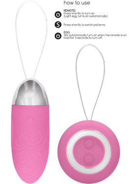 Simplicity: Luca, Rechargeable Remote Control Vibrating Egg, rosa