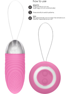 Simplicity: Ethan, Rechargeable Remote Control Vibrating Egg, rosa