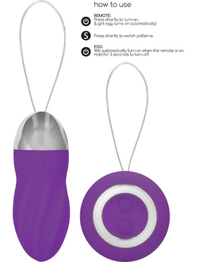 Simplicity: George, Rechargeable Remote Control Vibrating Egg, lila