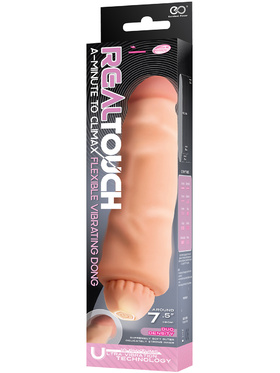 Excellent Power: Real Touch, Flexible Vibrating Dong, hudfärgad