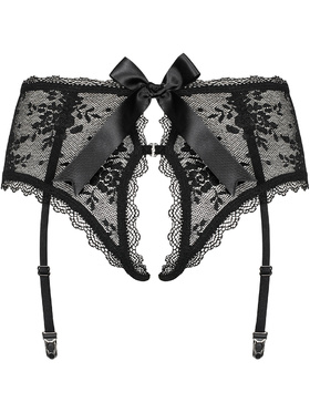 Obsessive: Behindy, Crotchless Garter Belt, svart