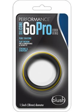 Performance: Silicone Go Pro Cock Ring, 38mm, gul/svart