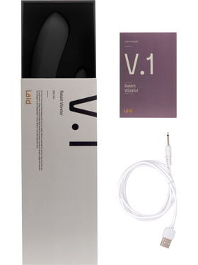 Laid: V.1 Silicone Rabbit Vibrator, svart