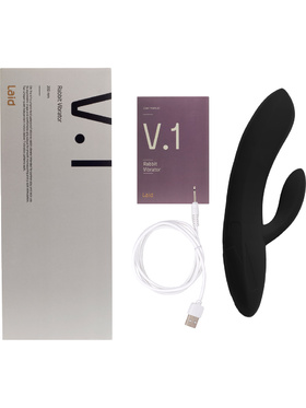 Laid: V.1 Silicone Rabbit Vibrator, svart