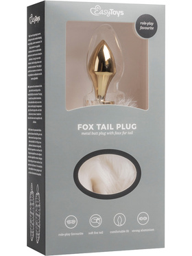 EasyToys: Fox Tail Plug No. 13, guld/vit
