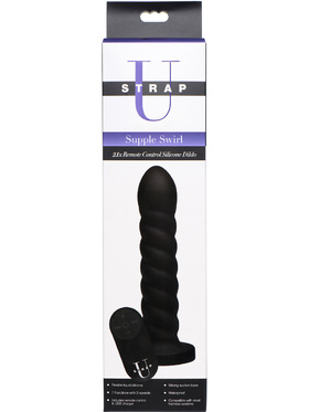 Strap U: Supple Swirl, 21x Remote Control Silicone Dildo