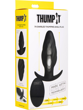 XR Brands: Thump It, 7x Swirled Thumping Anal Plug