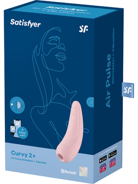 Satisfyer Connect: Curvy 2+, Air Pulse Stimulator + Vibration, rosa
