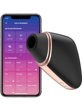 Satisfyer Connect: Love Triangle, Air Pulse + Vibration, svart