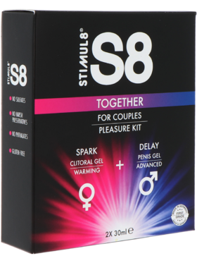 Stimul8: S8 Together Pleasure Kit, Spark + Delay, 2 x 30 ml
