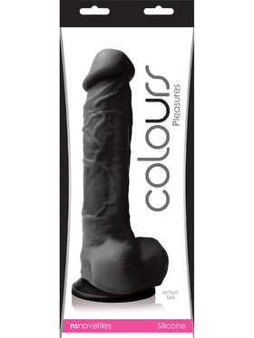 NSNovelties: Colours Pleasures Large Dildo, 24 cm, svart