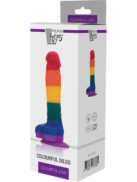 Dream Toys: Colourful Love, Colourful Dildo, 17.5 cm