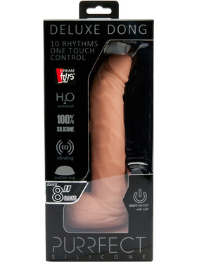 Dream Toys: Purrfect Silicone, Deluxe Dong, 8 inch