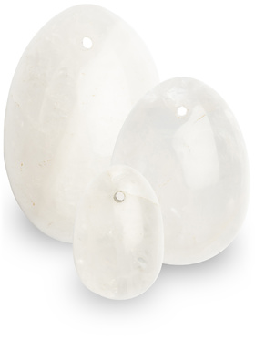 La Gemmes: Yoni Egg Set, Clear Quartz (S-M-L)