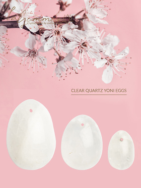 La Gemmes: Yoni Egg Set, Clear Quartz (S-M-L)