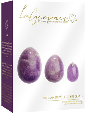 La Gemmes: Yoni Egg Set, Pure Amethyst (S-M-L)