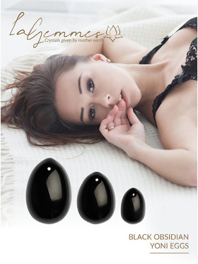 La Gemmes: Yoni Egg Set, Black Obsidian (S-M-L)