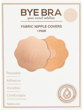 Bye Bra: Fabric Nipple Covers, 1 Pair, Nude