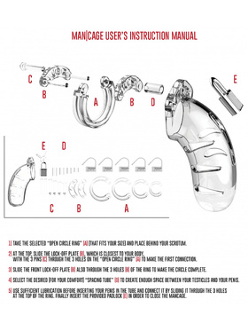 ManCage: Model 05, 14 cm, transparent