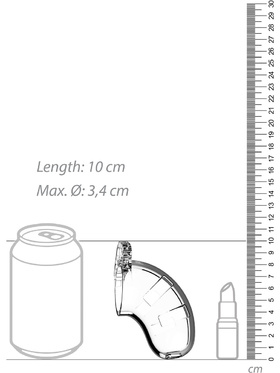 ManCage: Model 15 with Urethal Sounding, 9 cm, transparent