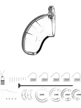 ManCage: Model 15 with Urethal Sounding, 9 cm, transparent