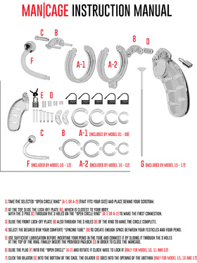 ManCage: Model 15 with Urethal Sounding, 9 cm, transparent