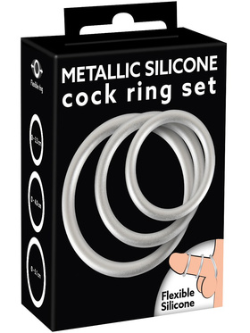 You2Toys: Metallic Silicone Cock Ring Set