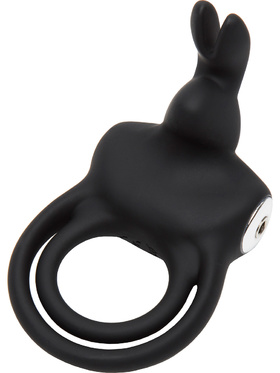 Happy Rabbit: Rechargeable Silicone Cock Ring, svart