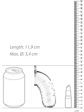 ManCage: Model 16 with Urethal Sounding, 11.5 cm, transparent