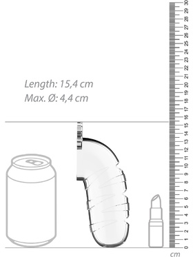 ManCage: Model 17 with Urethal Sounding, 14 cm, transparent