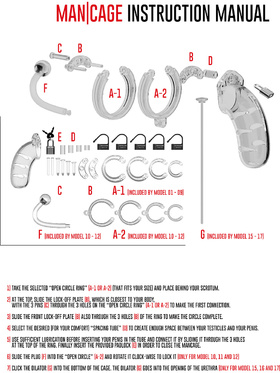 ManCage: Model 17 with Urethal Sounding, 14 cm, transparent