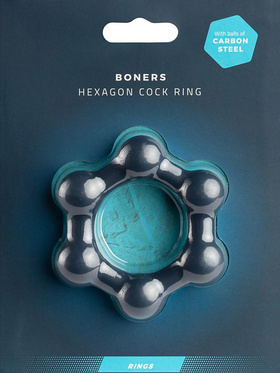 Boners: Hexagon Cock Ring with Steel Balls